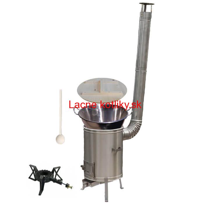 Zabíjačkový nerezový kotol 100 L + nerezová kotlina 60 cm + horák 7 kW + vareška