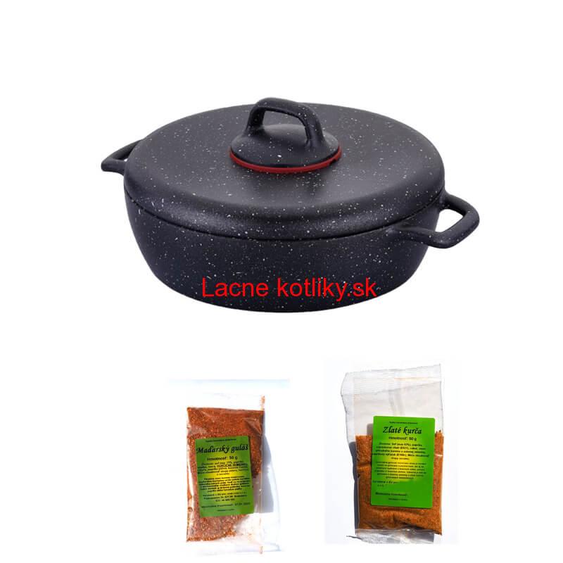 Sada hrncov s pokrievkou + panvica + korenie Classic Plus Volkanit
