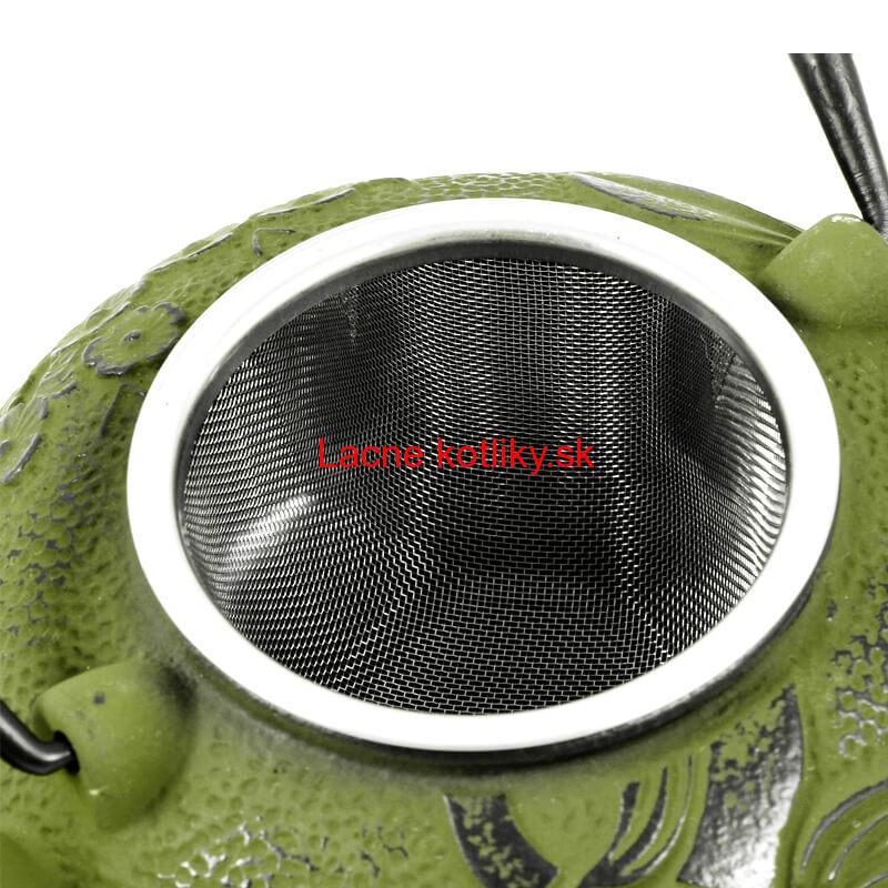 Liatinový čajník 600 ml zelený