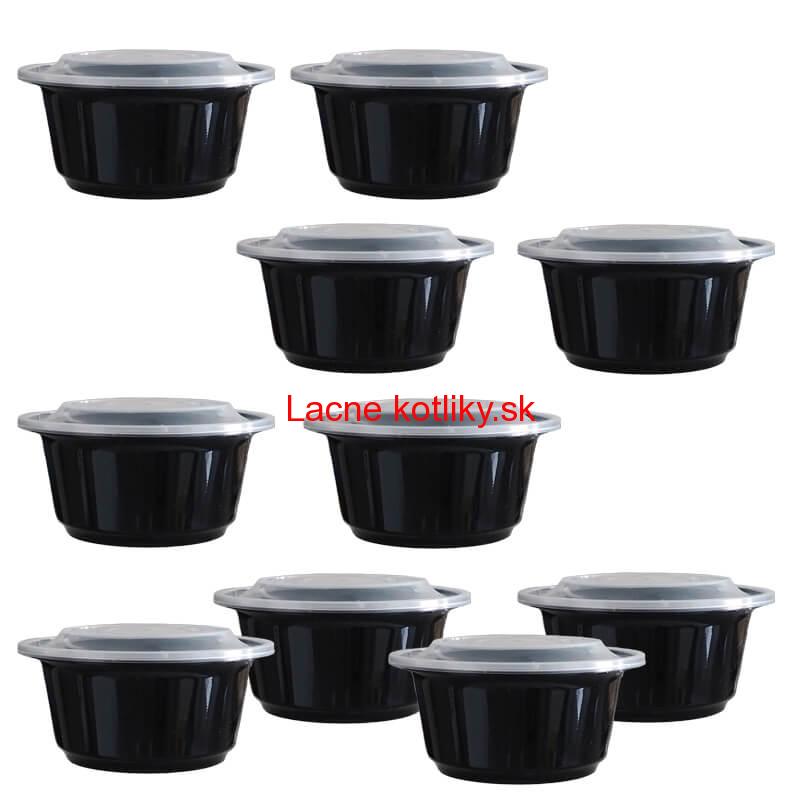 Plastové boxy (misky) na guláš + vrchnáky 1000 ml 10 ks