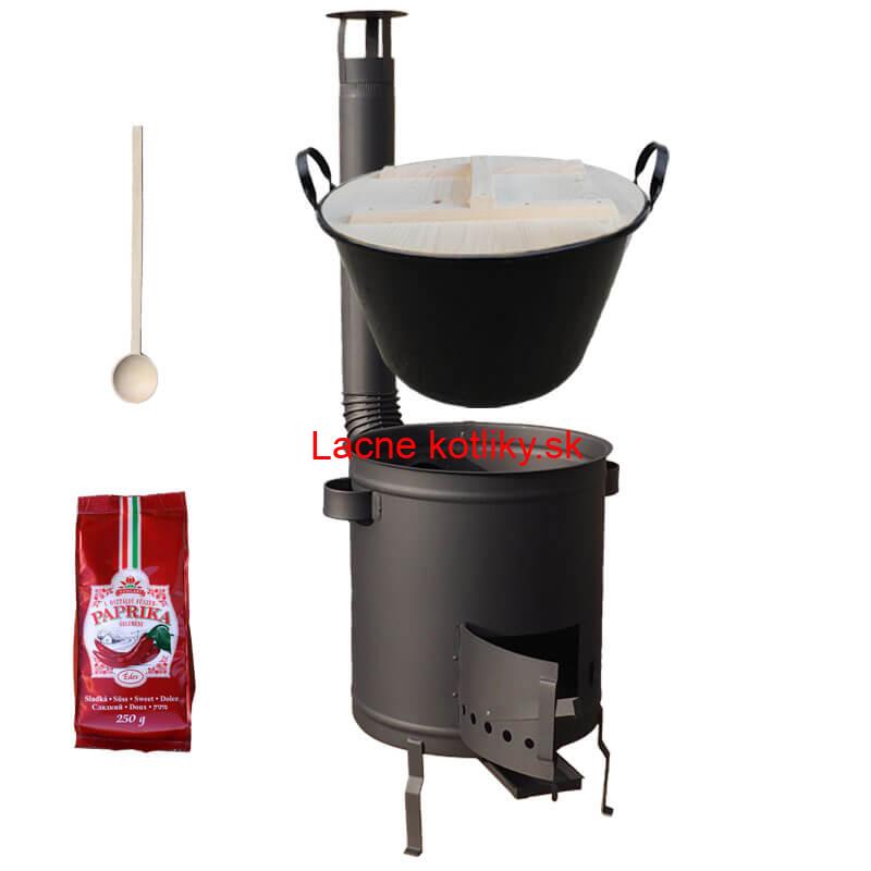 Smaltovaný kotol 100 L + hrubostenná kotlina 60 cm (1,5 mm) STRONG PLUS 600 + sladká paprika 250 g