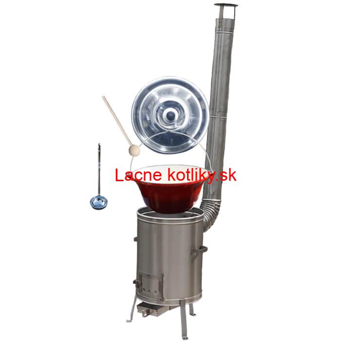 Liatinový kotlík so smaltovanou úpravou 10,8 L + Nerezová kotlina 33 LUX