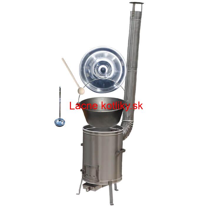 Liatinový kotlík bez povrchovej úpravy 10,8 L + Nerezová kotlina 33 LUX