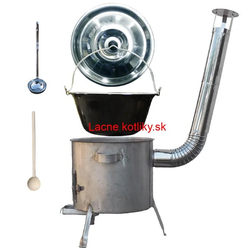 Smaltovaný kotlík 25 L (1,2 mm) + nerezová kotlina 45 cm (1,5 mm) STRONG CLASSIC