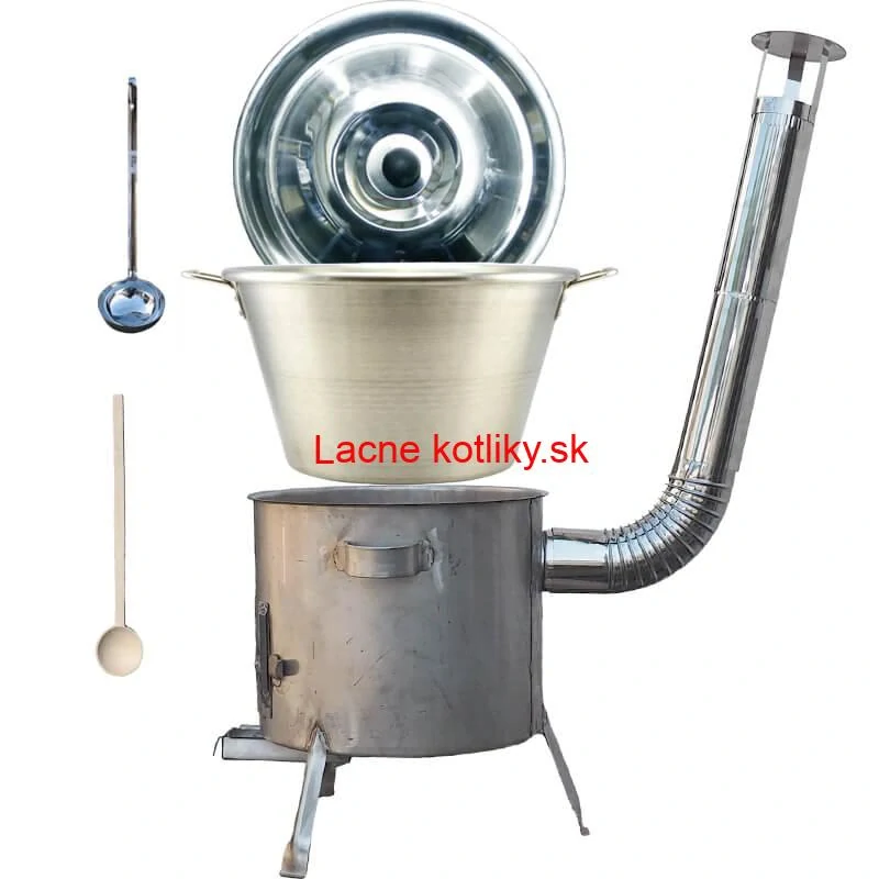 Nerezový kotol 40 L (1,2 mm) INOX + nerezová kotlina 45 cm (1,5 mm) STRONG CLASSIC