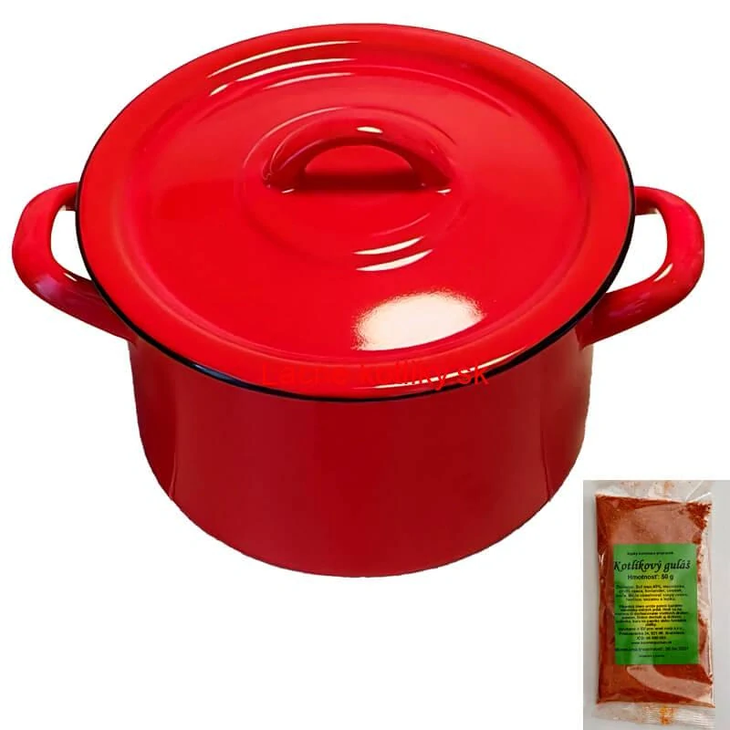 Smaltovaný hrniec s pokrievkou COMBI 1,25 l + korenie na kotlíkový guláš 50 g