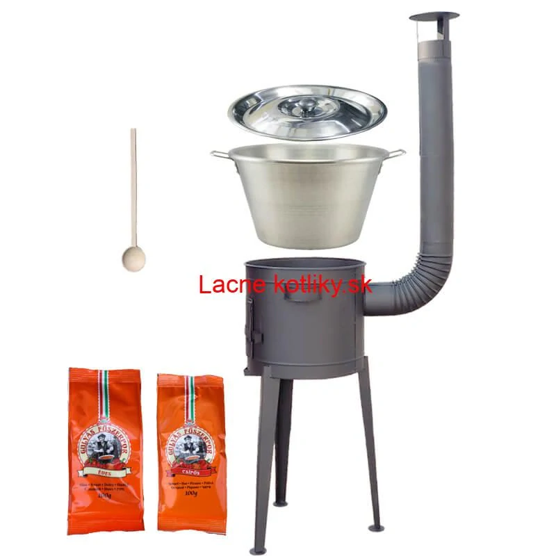 Nerezový kotol 40 L + vysoká kotlina 47 cm (1,5 mm) HODO Plus 600 + paprikové korenie na guláš