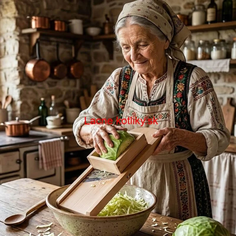 Ručný drevený krájač kapusty 3 nože 56 x 19 cm (malý)