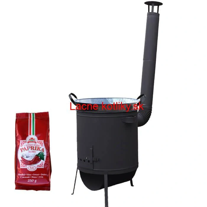 Zabíjačkový smaltovaný kotol 100 L, žiaruvzdorná kotlina 60 PLUS 600 4 MM + sladká paprika GURMÁN 250 g
