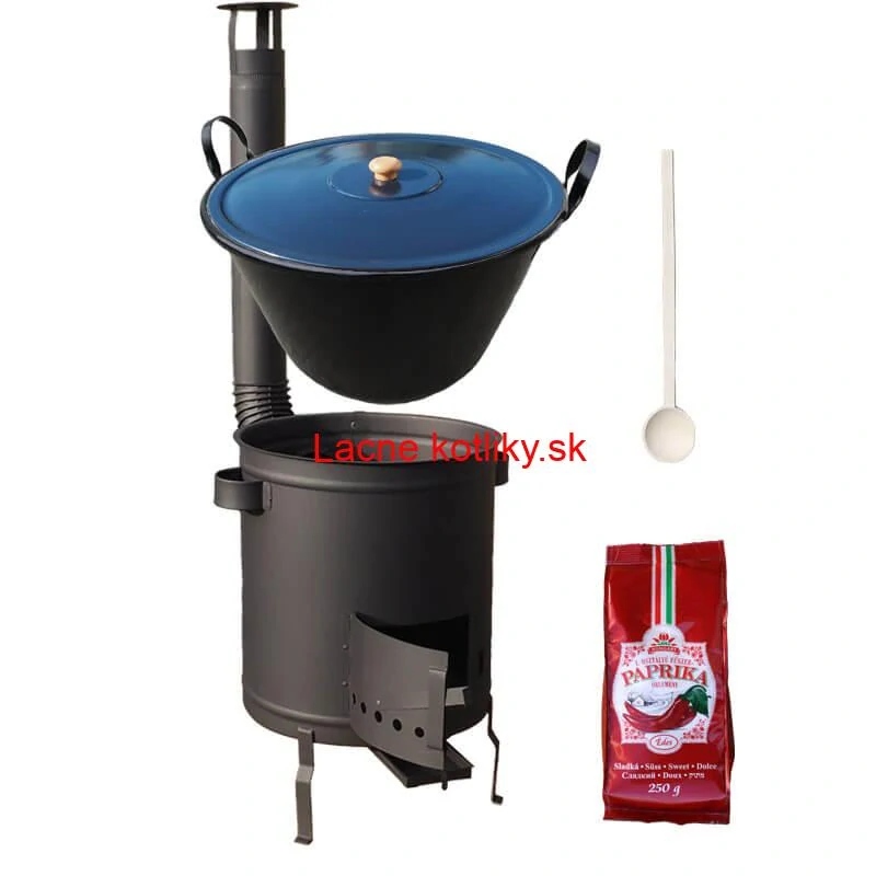 Smaltovaný kotol 60 L + hrubostenná kotlina 53 cm (2 mm) STRONG PLUS 600 + sladká paprika 250 g