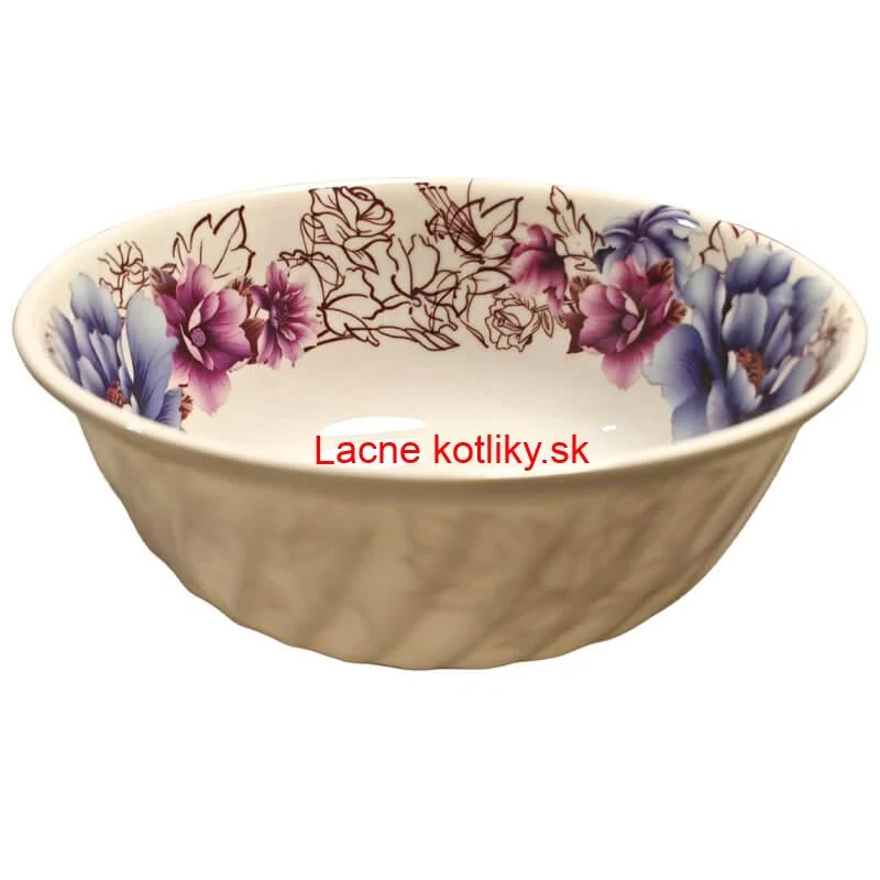 Plastová miska s kvetinovým vzorom (750 ml) – na poriadny guláš aj kapustnicu