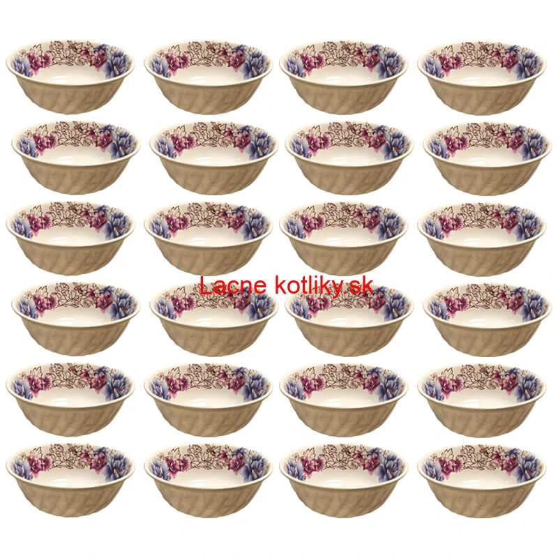 Plastová miska s kvetinovým vzorom (750 ml) – teraz v sade 24 kusov!