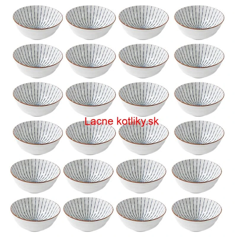 Sada 24 ks veľkých keramických misiek na guláš a polievky, 1 liter