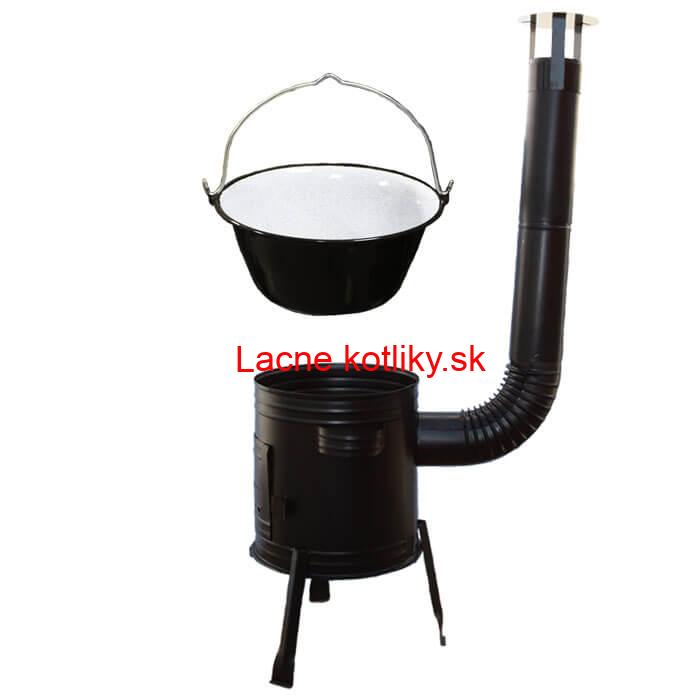 Smaltovaný kotlík 8 L (1,2 mm) + kovová kotlina 31 CLASSIC (KOV) Easy party