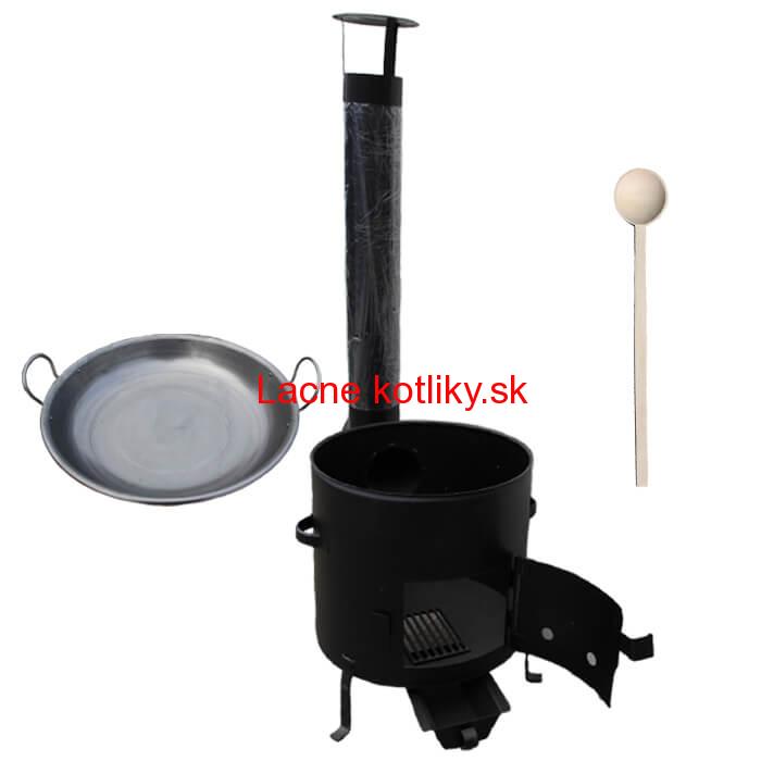 Železná panvica 46 cm na grilovanie + Kotlina 42 cm a vareška Garden Barbecue