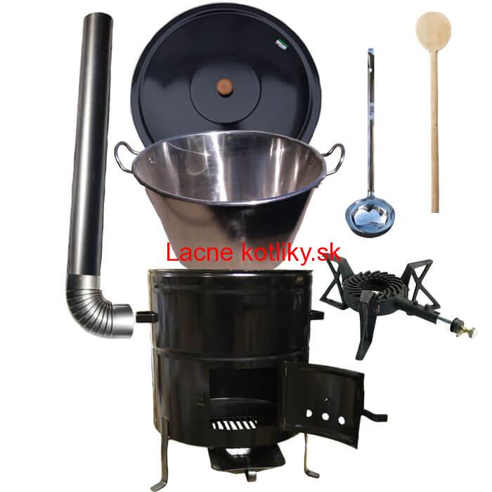 Zabíjačková nerezová súprava 80L MAX + liatinový horák 7,5kw