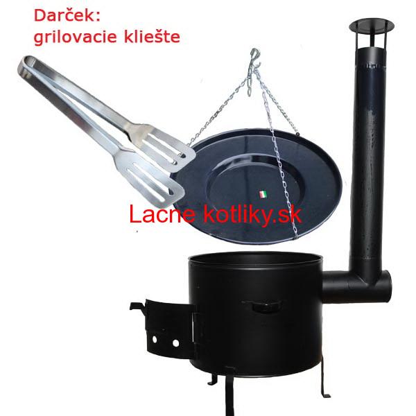 Grilovacia panvica s retiazkou + kotlina 39 cm