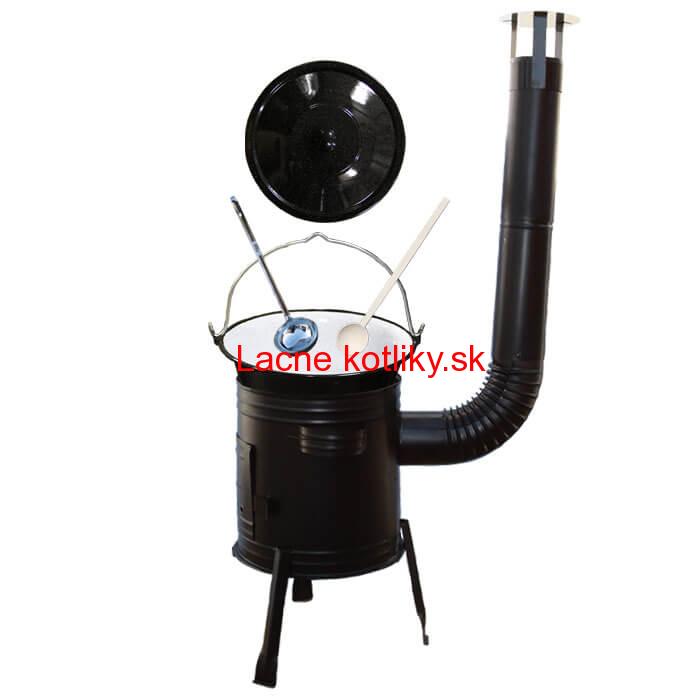 Smaltovaný kotlík 13 L (1,2 mm) + kovová kotlina 36 CLASSIC (KOV) + vareška a naberačka Easy party