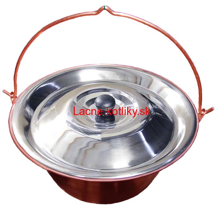 Medený kotlík 6 L + antikorová pokrievka