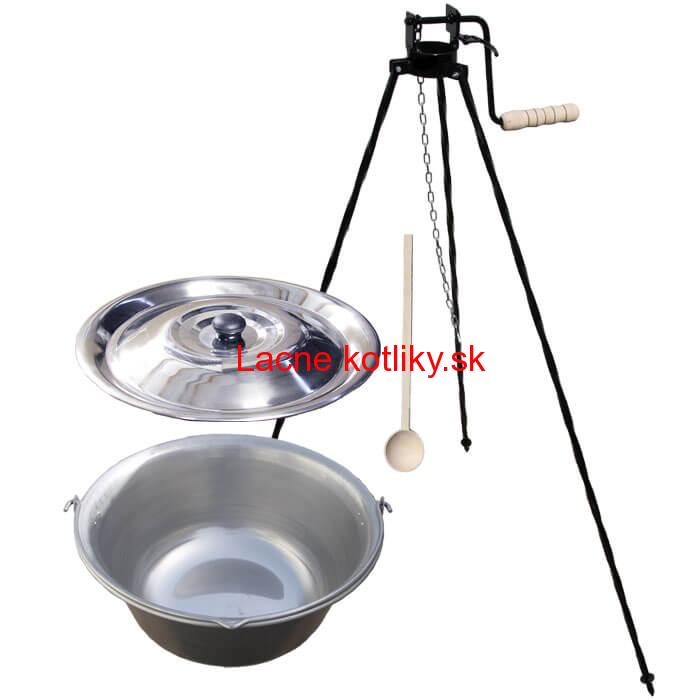 Nerezový kotlík 20 L (1,5 mm) + stojan s kladkou VAR