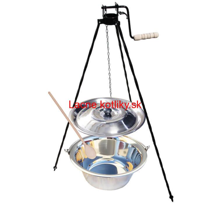 Antikorový kotlík 15 L (1,2 mm) + stojan s kladkou VAR