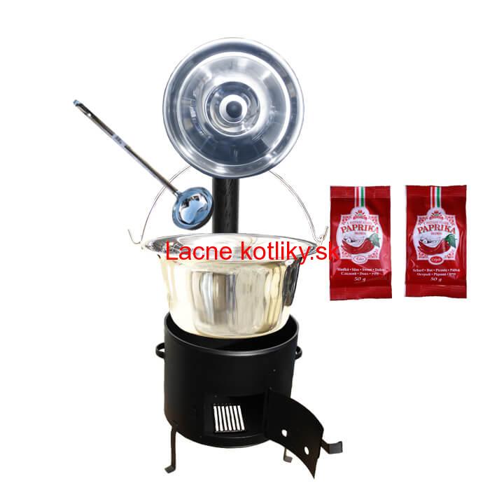 Antikorový kotlík 20 L (1,2 mm) + kotlina 42 cm + paprika