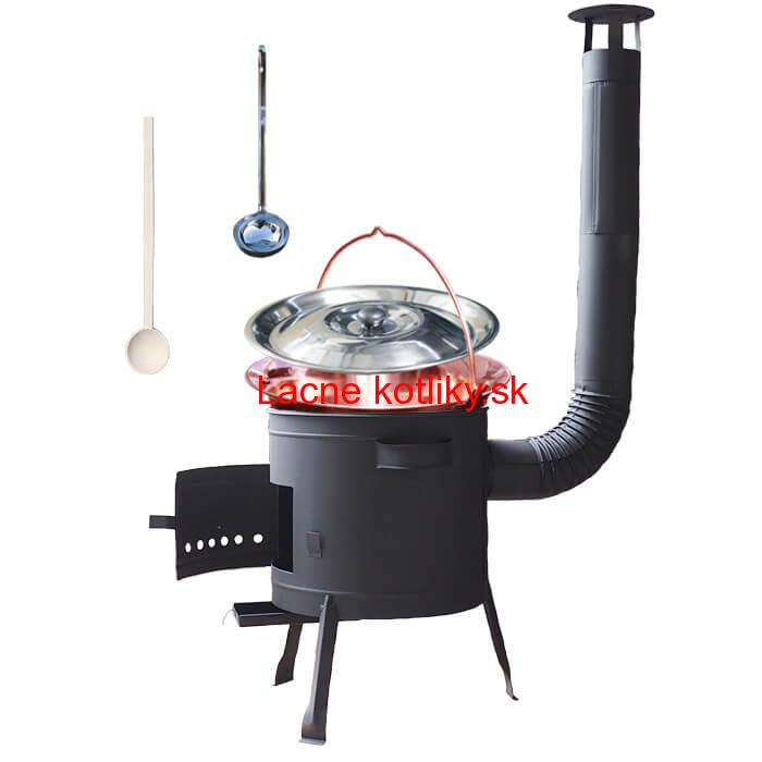 Medený kotlík 14 L (1,2 mm) + žiar. kotlina 36 cm PLUS 600