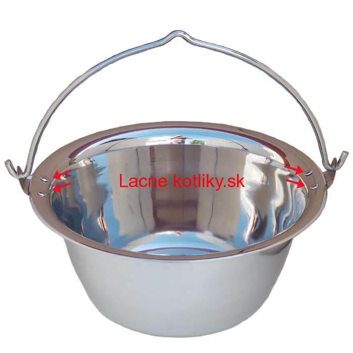 Antikorový kotlík 30 L (0,8 mm) s nitmi