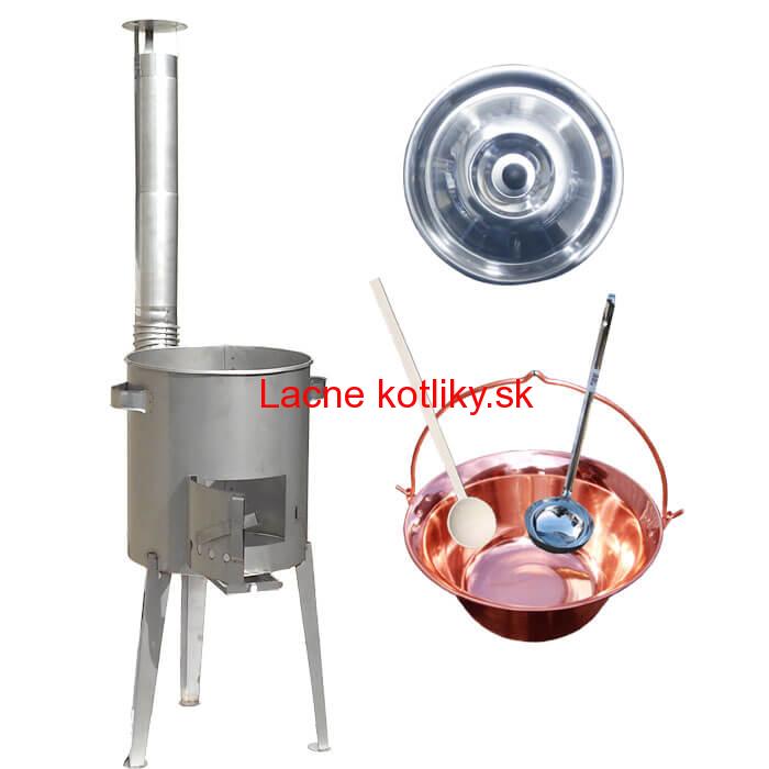 Medený kotlík 20 L (1,2 mm) + nerezová kotlina 42 cm LUXUS