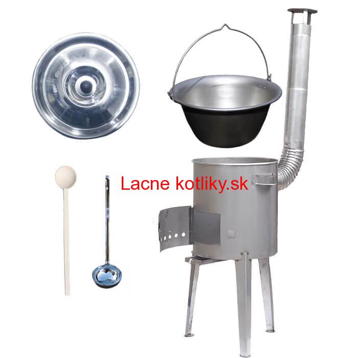 Nerezový kotlík 15 L (1,5 mm) + nerez. kotlina 36 cm LUXUS