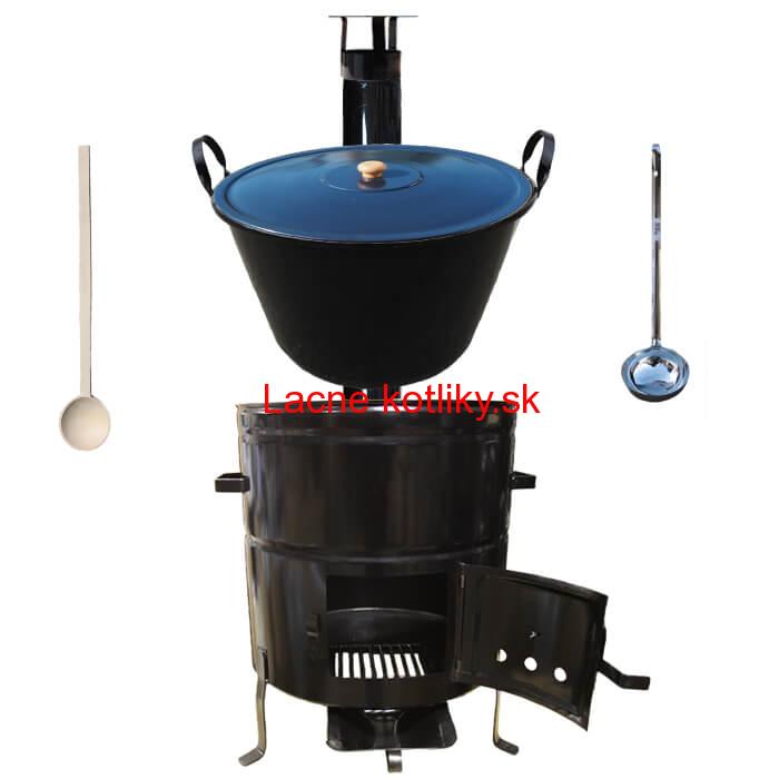 Smaltovaný kotol 50 L + kovová kotlina 50 cm BIG PARTY