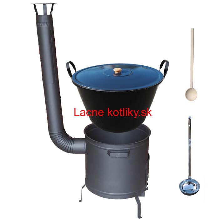 Smaltovaný kotol 80 L + žiaruvzdorná kotlina 60 cm PLUS 600