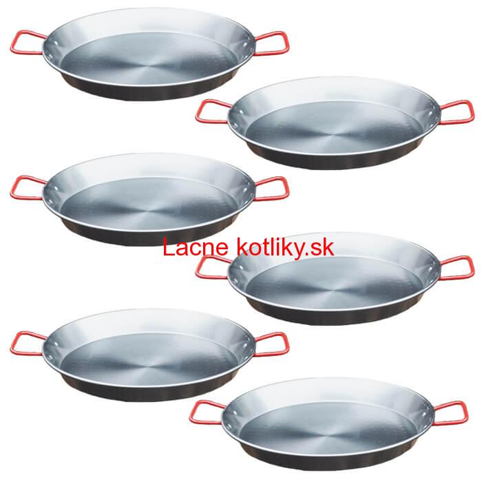 Paella Tapas catering 20 cm – 6 ks ocelových panvic