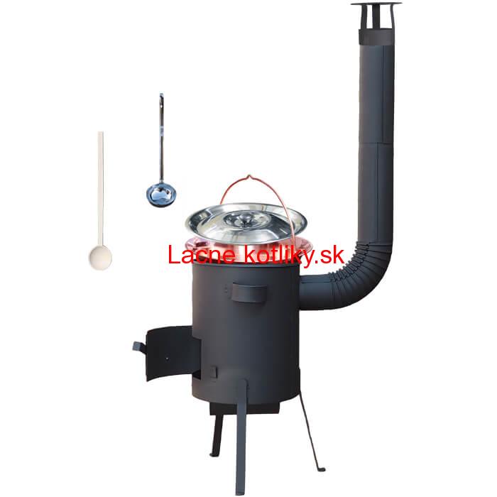 Medený kotlík 30 L (1,2 mm) + žiaruvzdorná kotlina 45 PLUS 600 4 MM