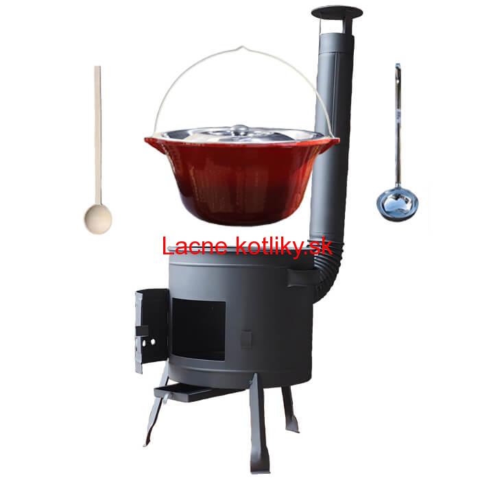 Liatinový kotlík so smaltovanou úpravou 16 L + nízka kotlina 36 PLUS 600