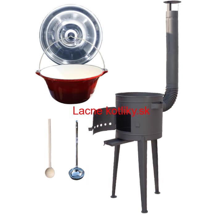 Liatinový kotlík so smaltovanou úpravou 16 L + vysoká kotlina 36 PLUS 600