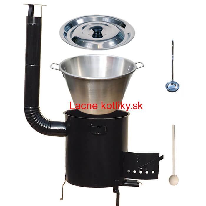 Nerezový kotol 40 L (1,2 mm) + hrubostenná (1,5 mm) kovová kotlina 45 STRONG