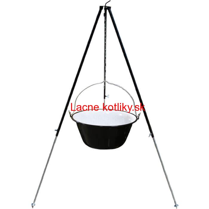 Smaltovaný kotlík 30 L + teleskopická trojnožka 1,7 m