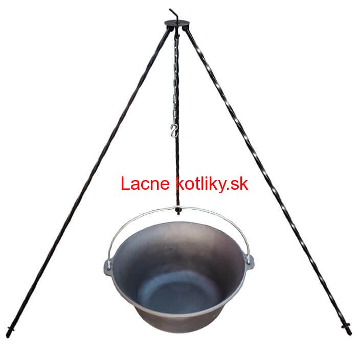 Liatinový kotlík 10,8 L + trojnožka 1,2 m