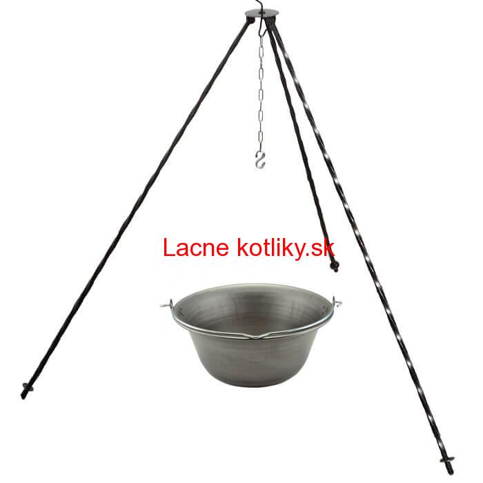 Železný kotlík 20 L (0,75 mm) + trojnožka 1,2 m