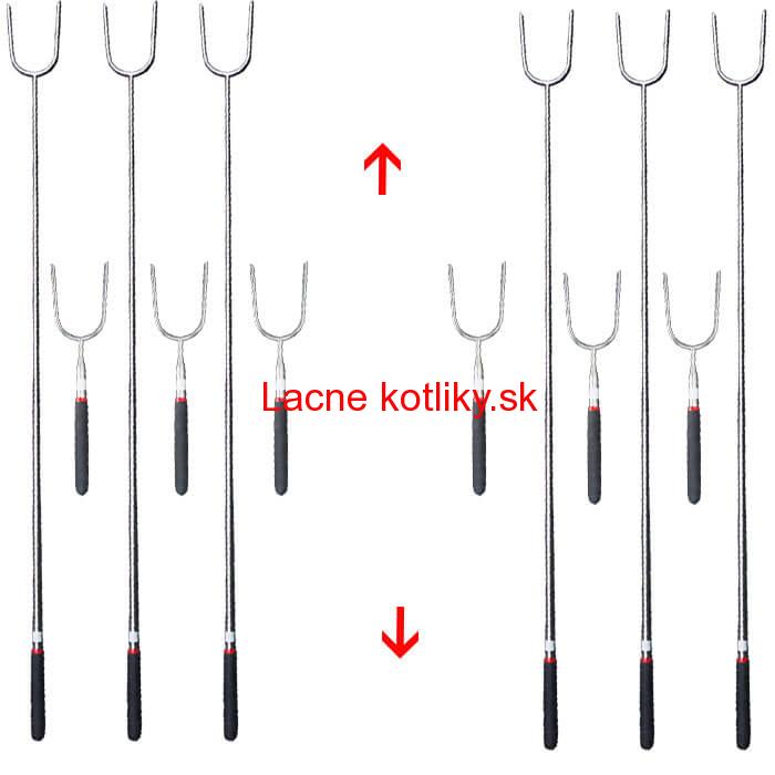Vidličky na opekanie 24,5 cm - 84,5 cm – teleskopické 12 ks