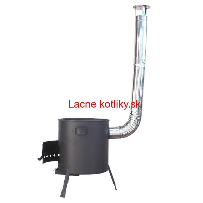 Kotlina 42 cm (1 mm) s žiaruvzdornou farbou PLUS 600 + nerezový dymovod