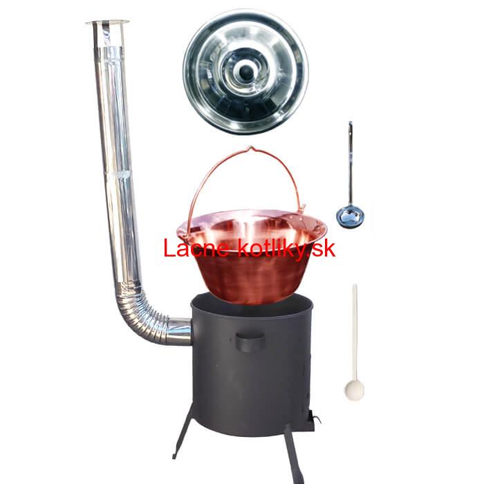 Medený kotlík 20 L (1,2 mm) + žiaruvzdorná kotlina (1 mm) 42 PLUS 600