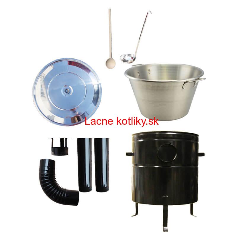 Nerezový kotol 70 L + kovová kotlina 56 cm BIG PARTY