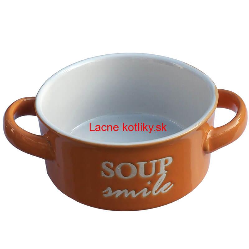 Keramická miska na polievku – oranžová SOUP