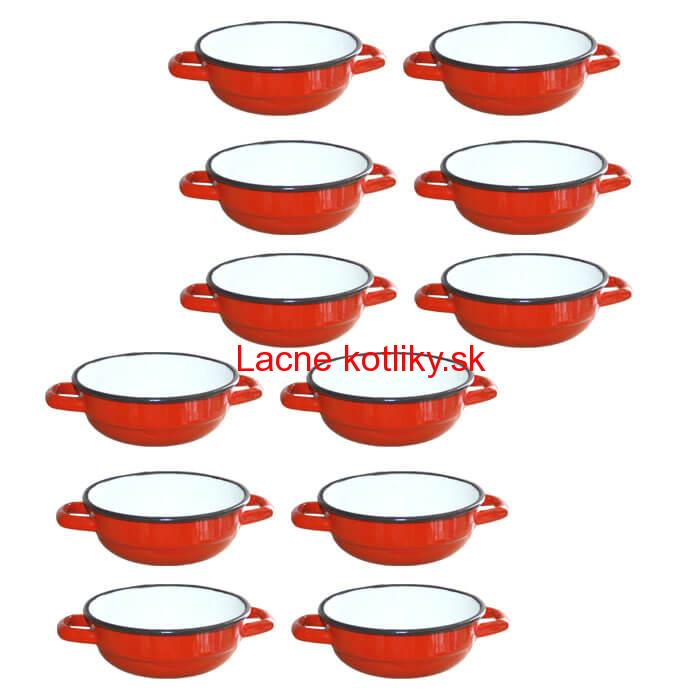 Súprava smaltovaných selských misiek 14 cm 12 ks
