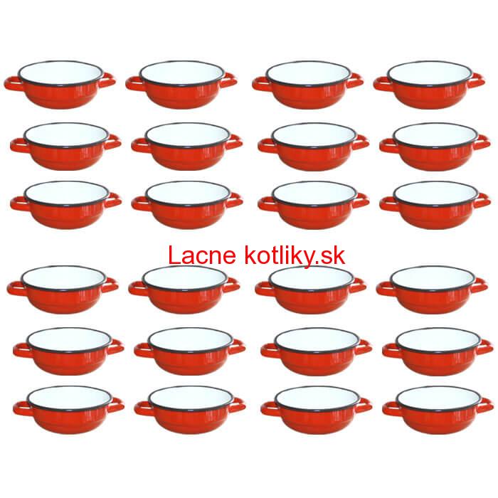 Súprava smaltovaných selských misiek 18 cm 24 ks