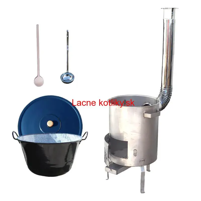Zabíjačkový smaltovaný kotol 60 L + nerezová kotlina 1,5 mm 50 cm STRONG EXCLUSIVE