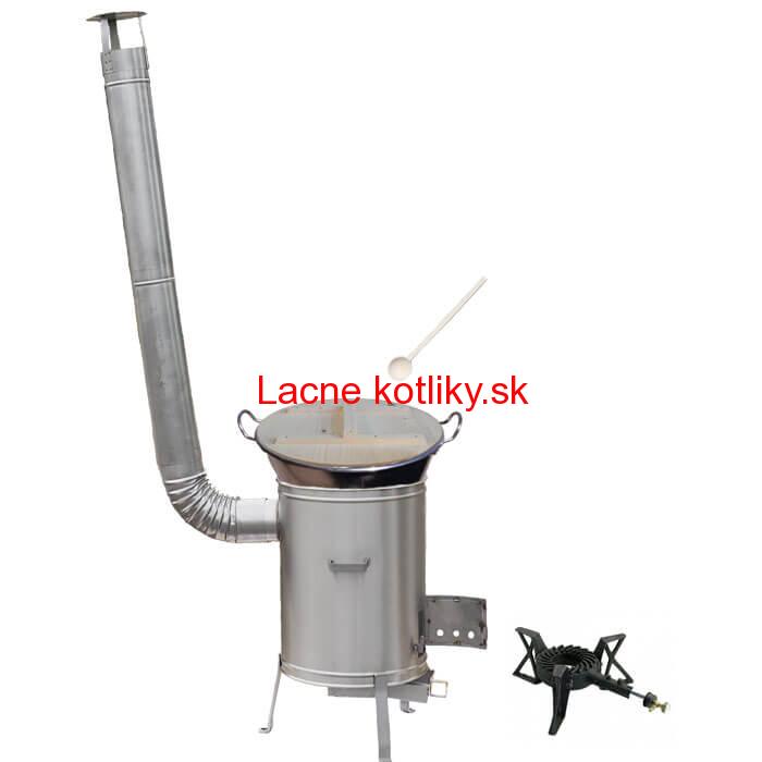 Zabíjačkový nerezový kotol 100 L + nerezová kotlina 60 cm + horák 7 kW + vareška