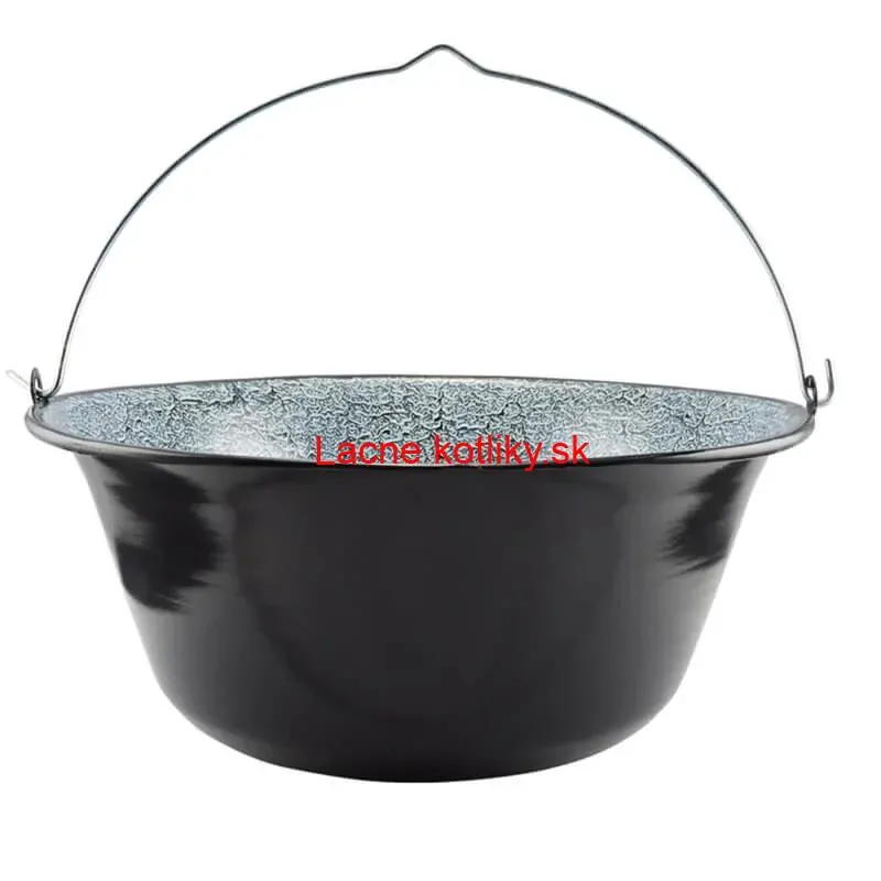 Smaltovaný kotlík 20 L (0,8 mm) + kovová kotlina 42 KOV + vareška + misky 12 ks